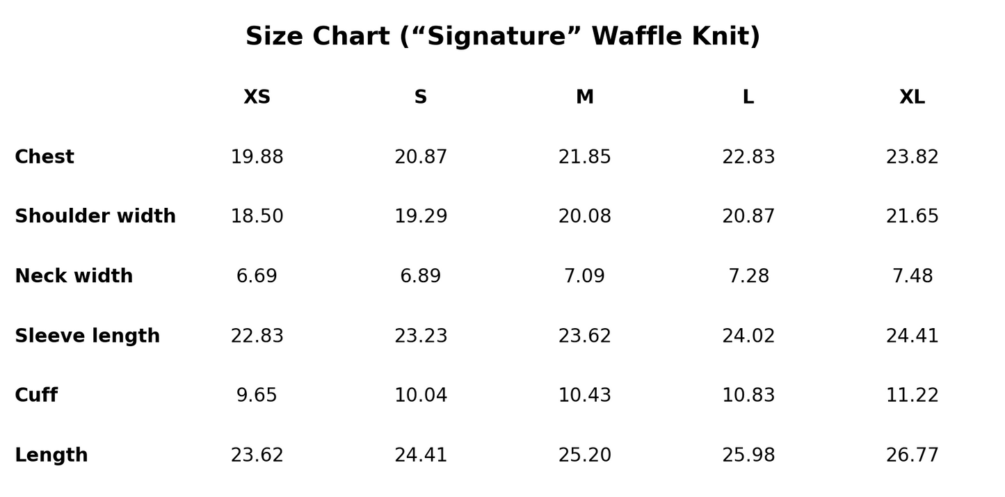 “Signature” Waffle Knit (Navy)