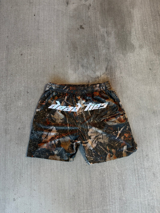 "Dead Ties” Camo Mesh Shorts