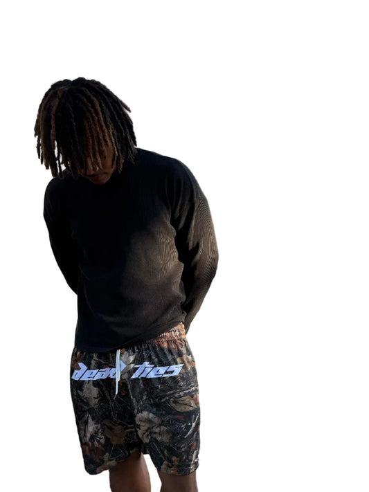 "Dead Ties” Camo Mesh Shorts